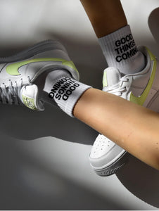 Good Things Coming - Mini White Soxyen Socks
