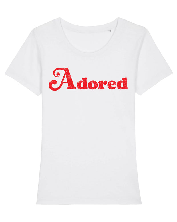 White & Red Adored T-shirt