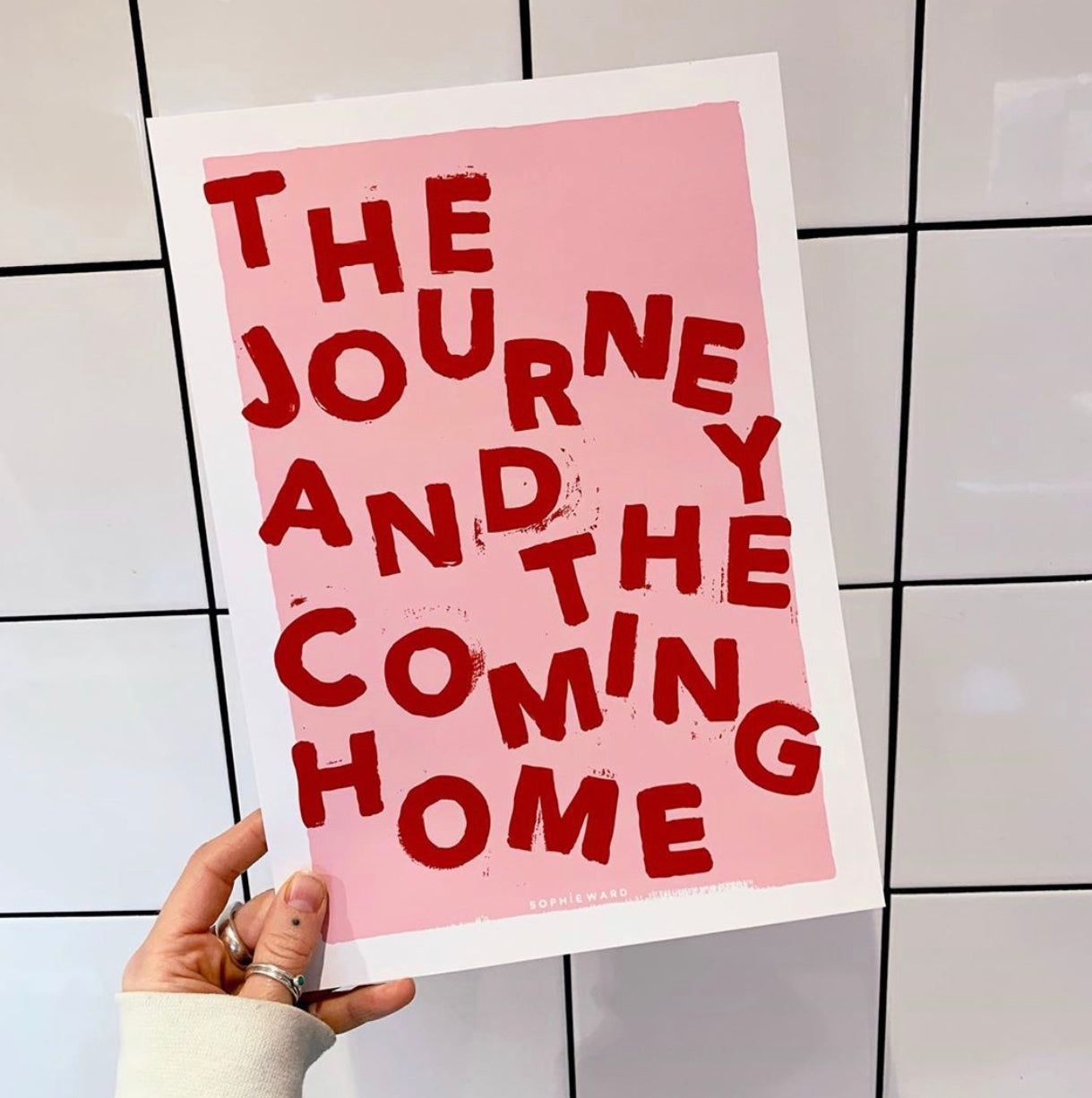 THE JOURNEY...Print in Pink - by Sophie Ward