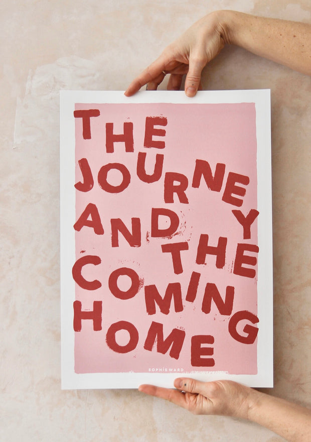 THE JOURNEY...Print in Pink - by Sophie Ward