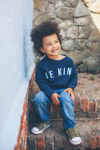 Kids Navy & Blue BE KIND™ Sweatshirt