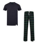 Children's Navy & Green Tartan Pyjamas Set
