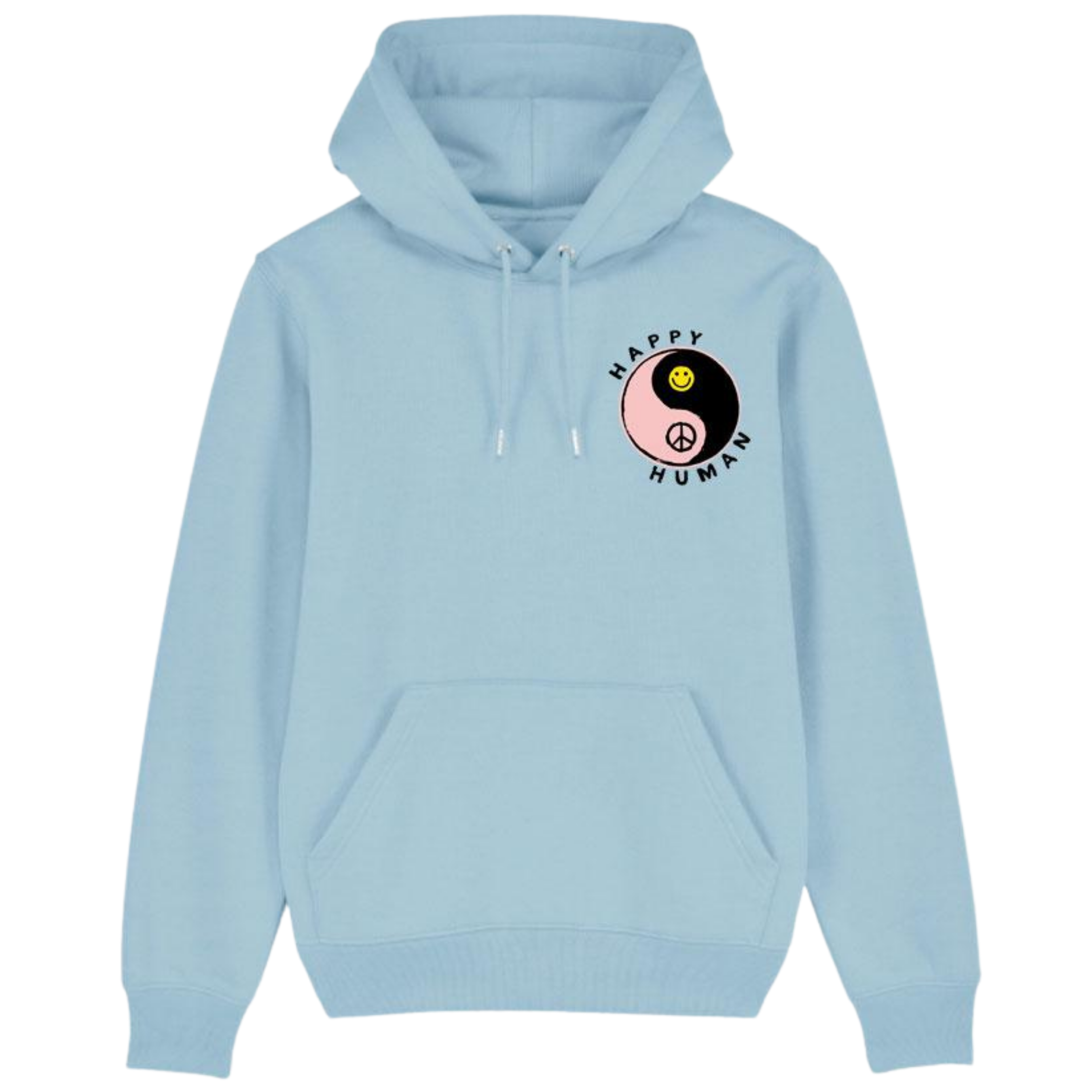 Baby Blue HAPPY HUMAN Hoodie In Aid Of Mind Charity
