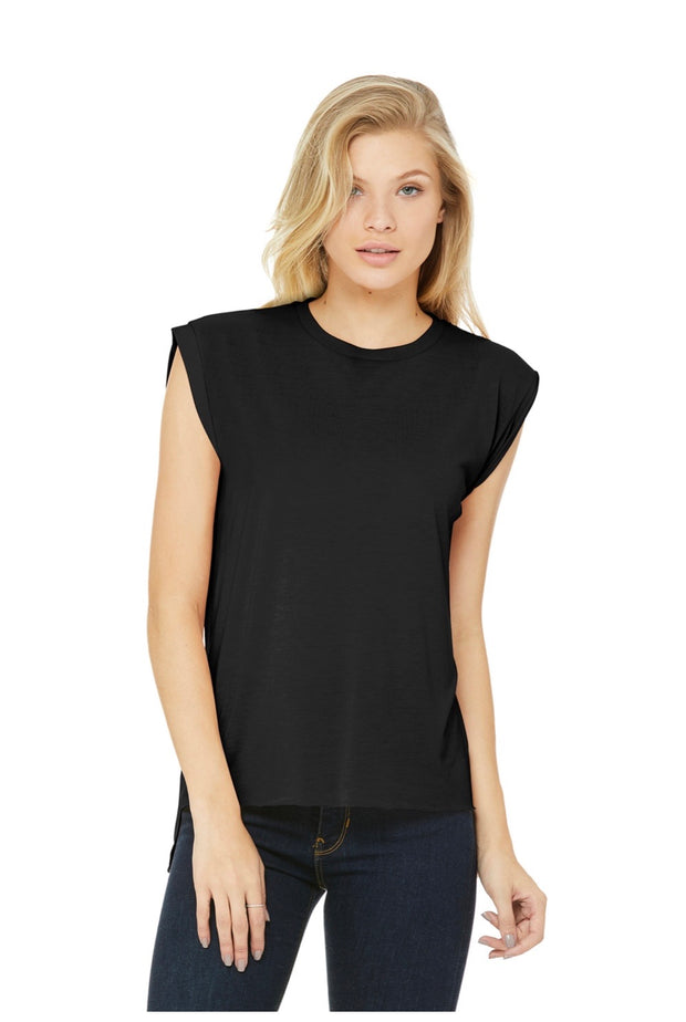 Black Super Soft Flowy Rolled Tee - The Simple Collection