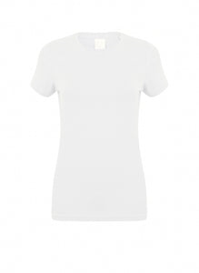 White Stretch Plain T shirt
