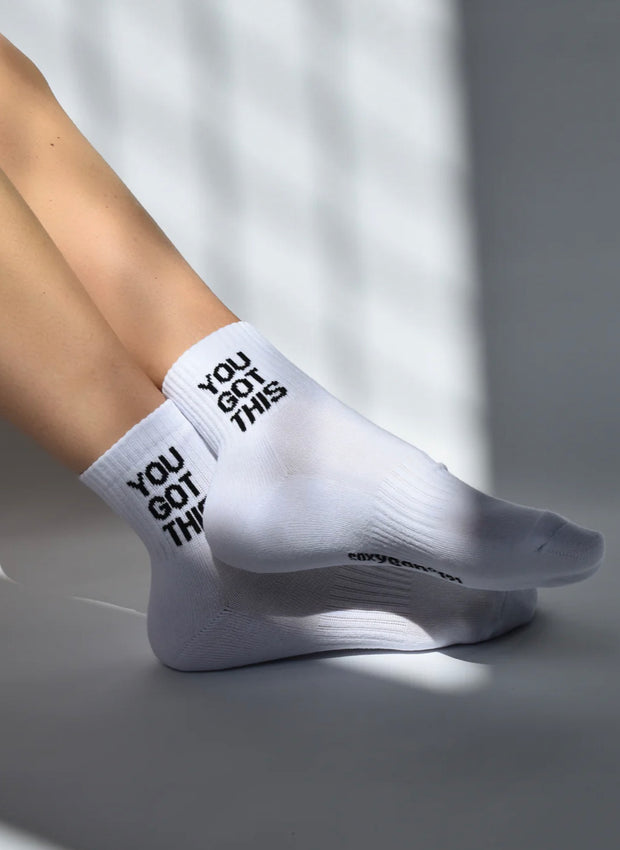 You Got This - Mini White Soxyen Socks