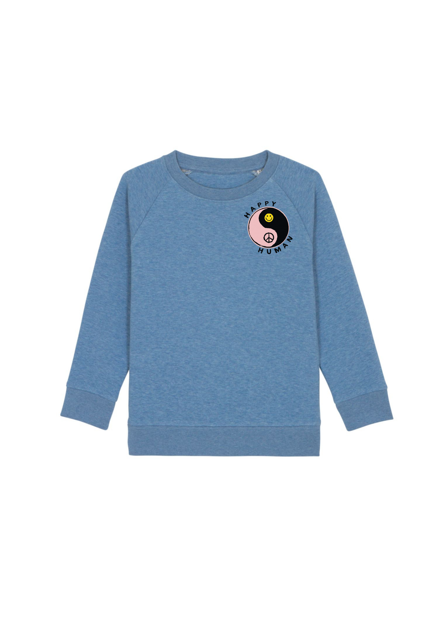 Kids Blue 'Happy Human' Sweatshirt
