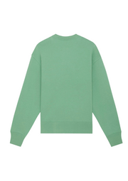 Green 'Happy Human' Relaxed Fit Sweatshirt