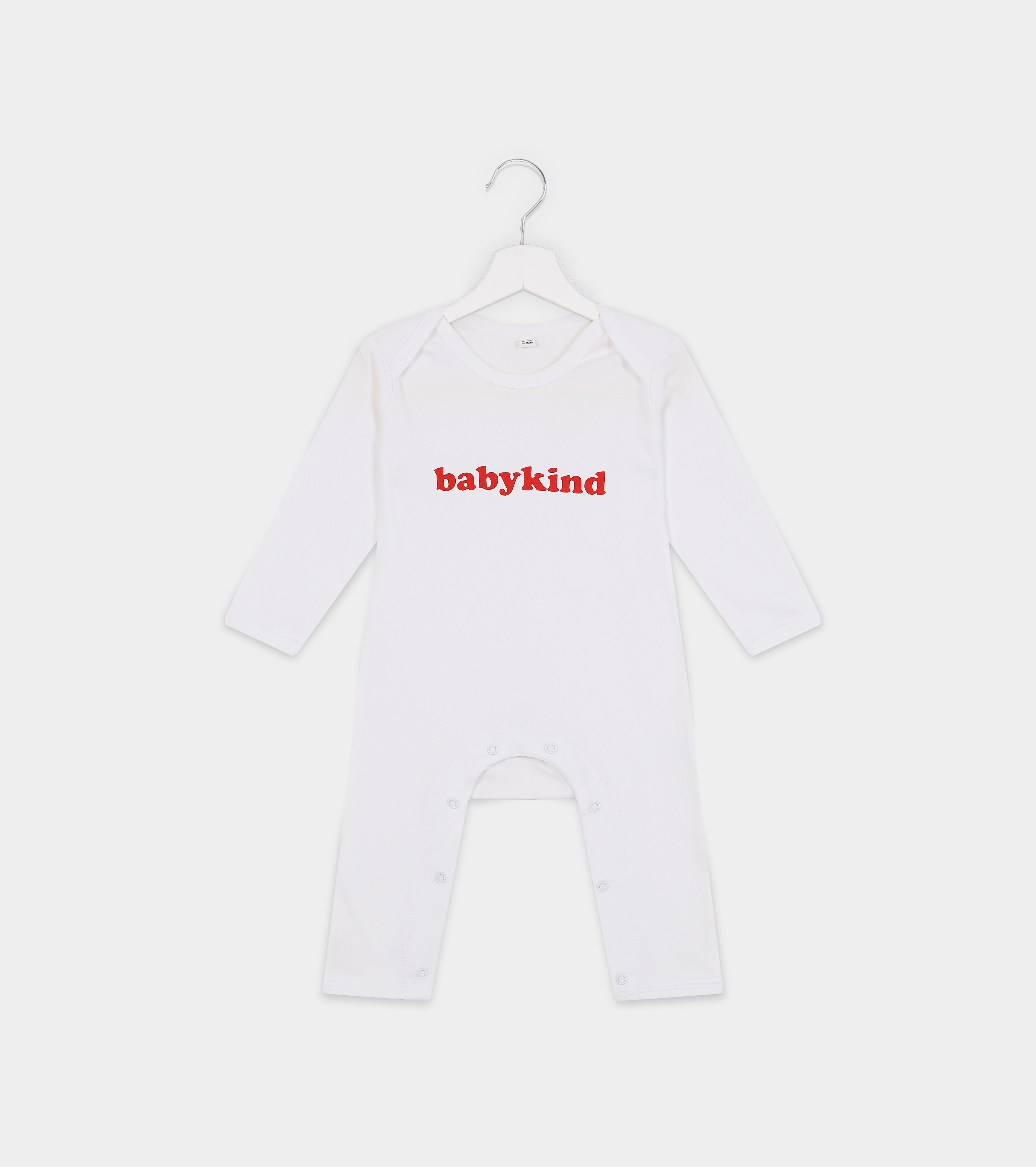 White & Red BABYKIND Super Soft Babygro