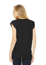 Black Super Soft Flowy Rolled Tee - The Simple Collection