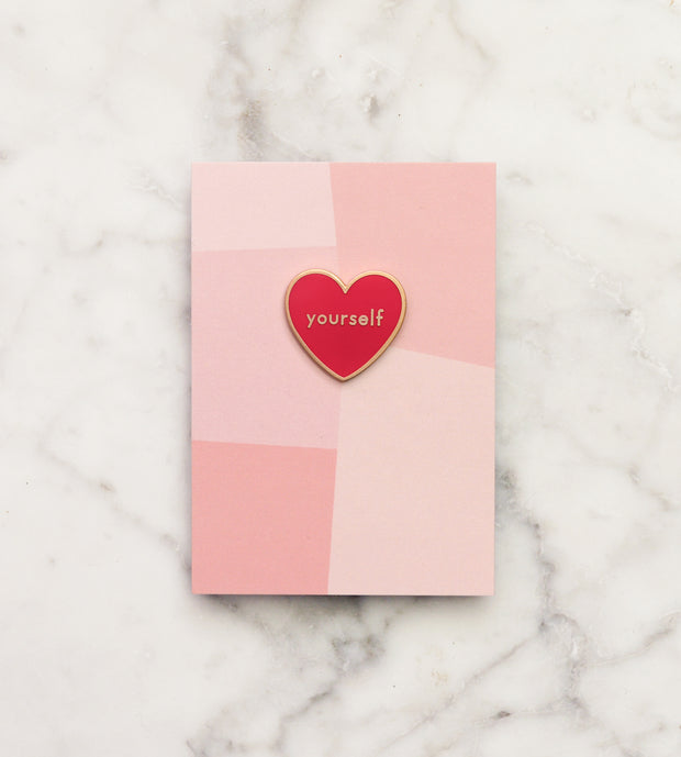 Red & Gold LOVE YOURSELF - Enamel Pin