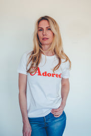 White & Red Adored T-shirt